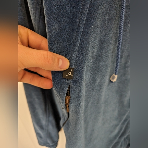 Nike - Air Jordan Velour Velvet Blue Full Zip Hoodie Size XL - Picture 4 of 9